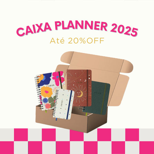 Caixa Planner 2025 - Papelaria Unicórnio + Cícero até 20% Off