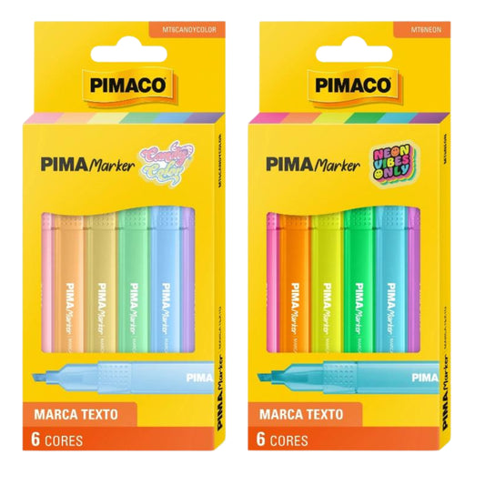 Marca Texto - Pimaco - Estojo c/ 6 cores - PimaMarker