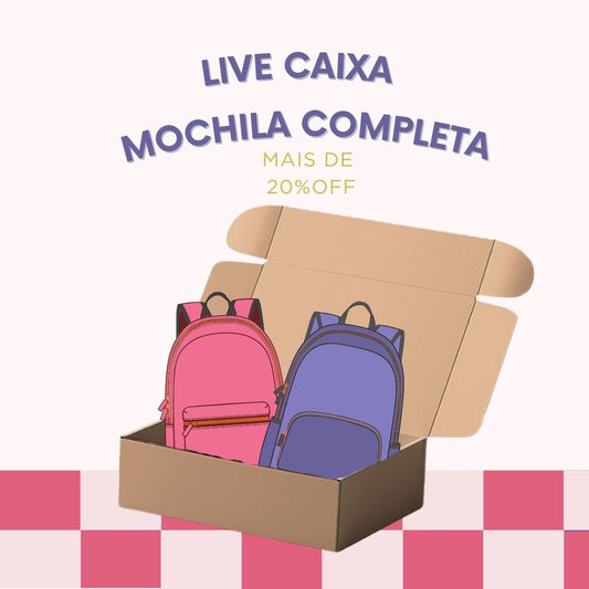 Caixa Mochila Completa - Papelaria Unicórnio - Mais de 20% OFF