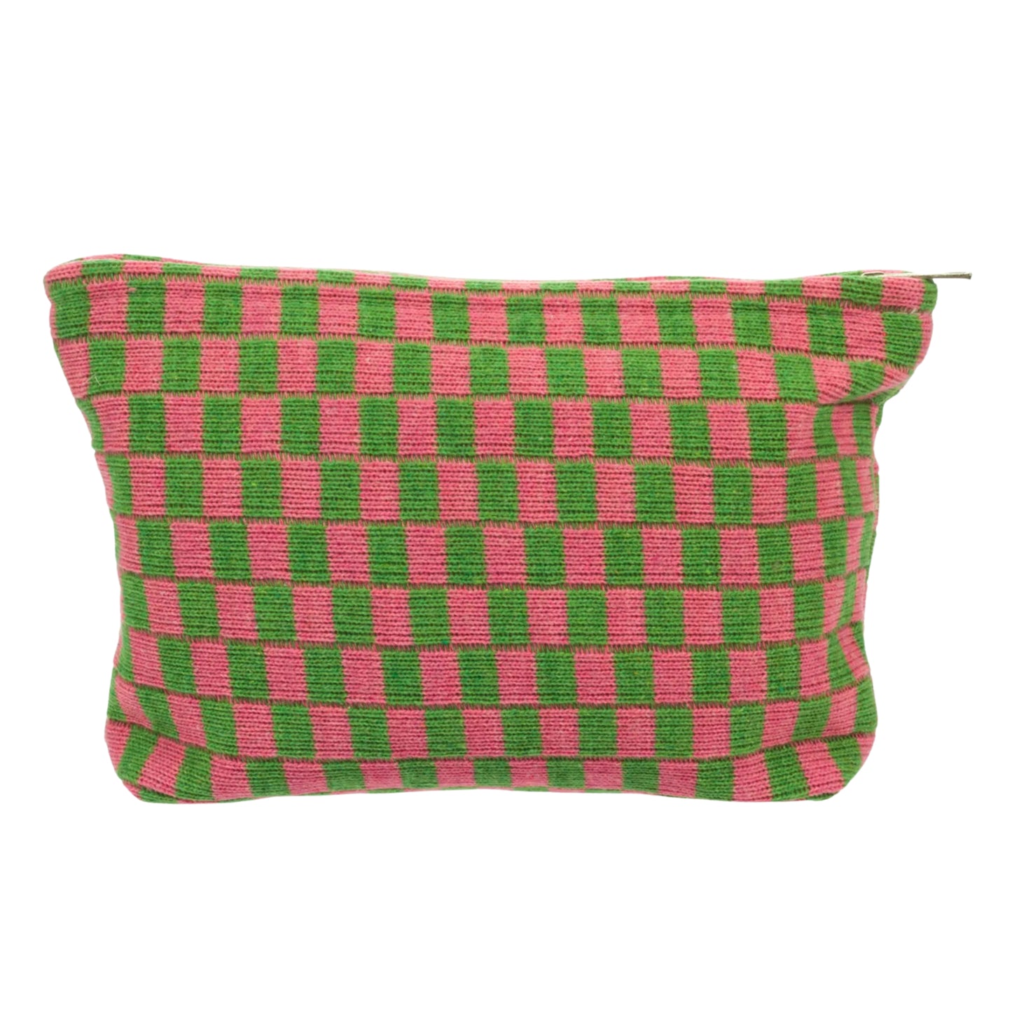 Necessaire - Floriê - Tricô - Verde c/ Rosa