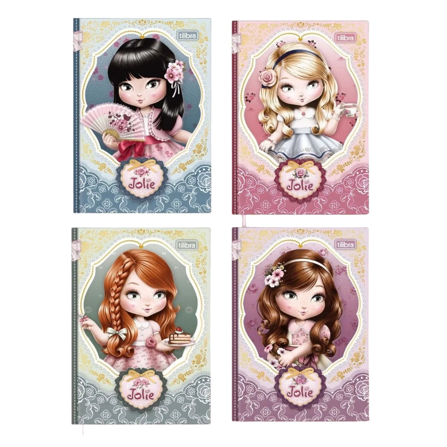 Caderneta Costurada - Tilibra - Petit Jolie  - 96 Folhas - 105mm x 148mm