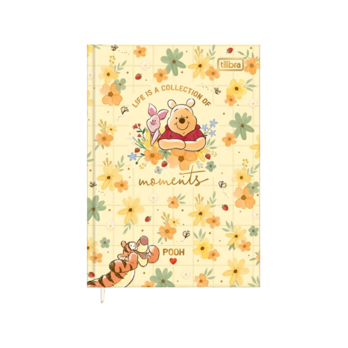 Caderneta Costurada - Tilibra - Pooh - 96 Folhas - 105mm x 148mm