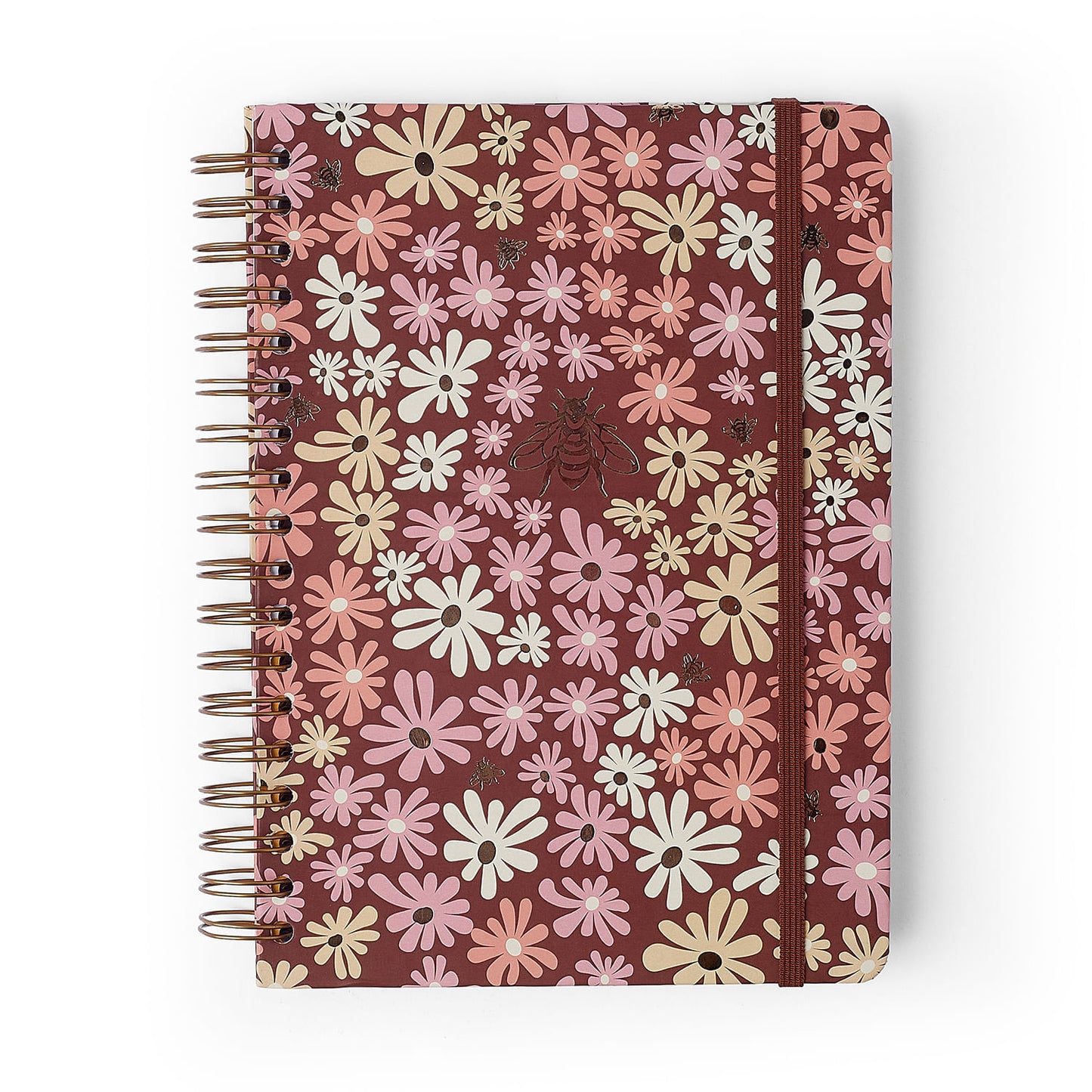 Caderno Espiral - Cícero - Melissa Mini Bloomy Chocolate - Pautado 17x24 10 Matérias 160 Fls