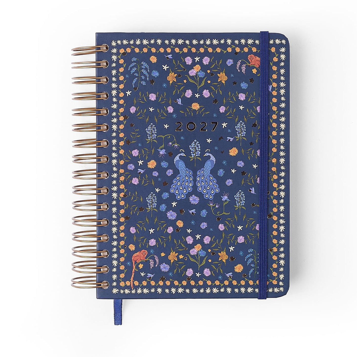 Agenda Planner Wire-o 2027 - Cícero - Relicário Realeza Marinho - Diária A5