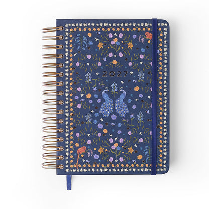 Agenda Planner Wire-o 2027 - Cícero - Relicário Realeza Marinho - Diária A5