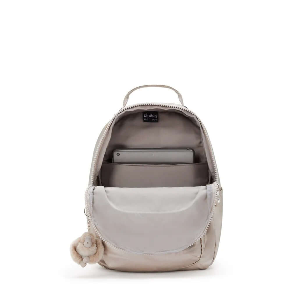 Mochila Seoul S - Kipling - Metallic Rosê