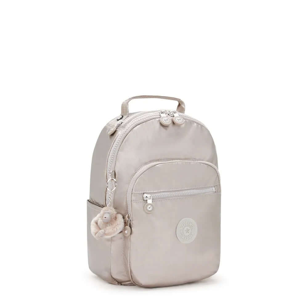 Mochila Seoul S - Kipling - Metallic Rosê