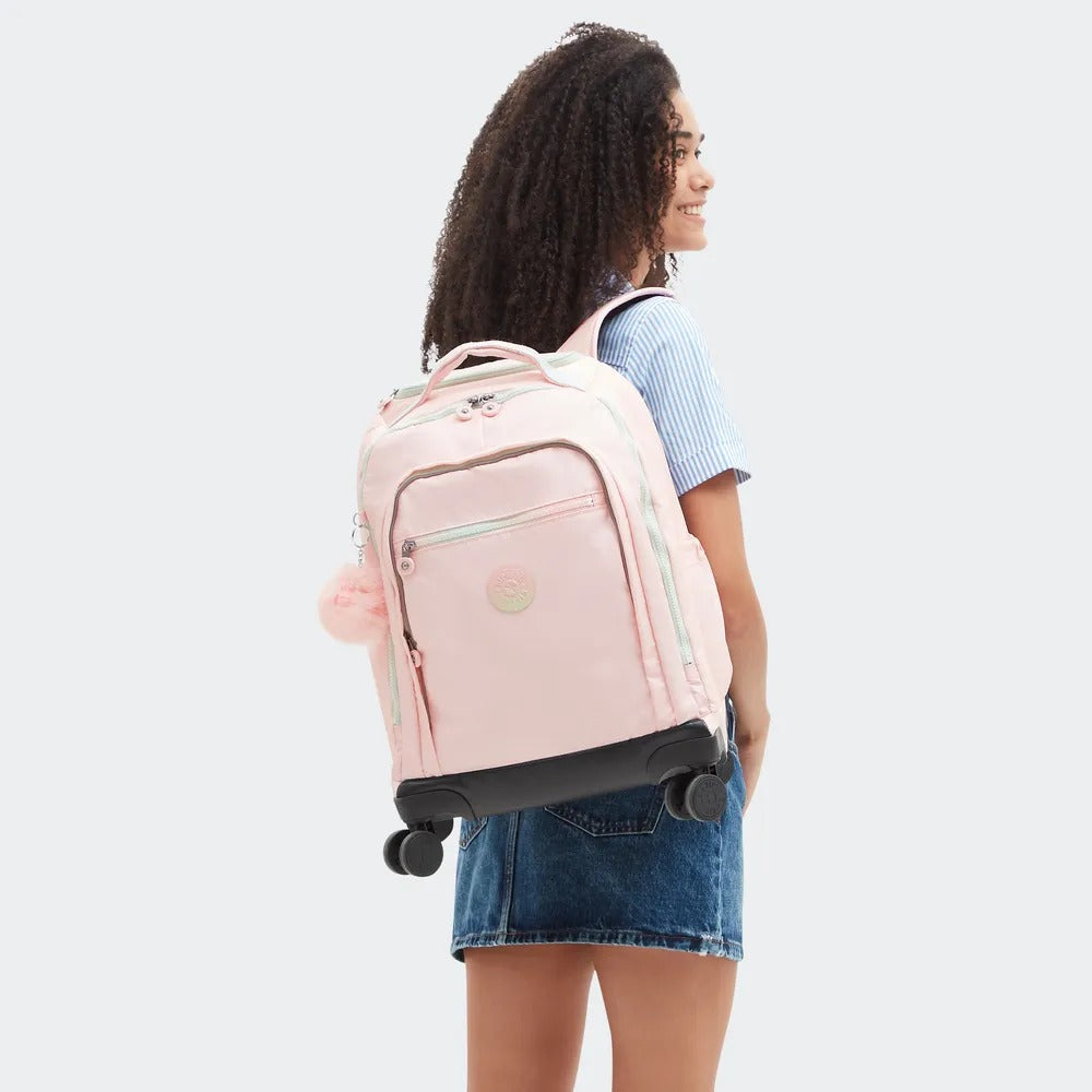 Mochila com Rodinhas New Zea - Kipling - Blush Metallic