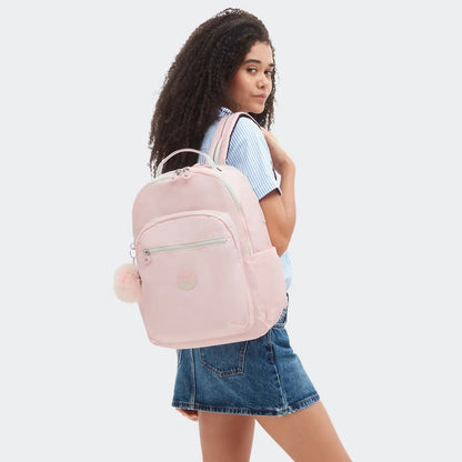 Mochila - Kipling - Seoul College Blush Metallic