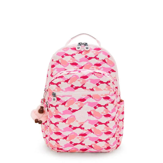 Mochila - Kipling - Seoul Pink Palm