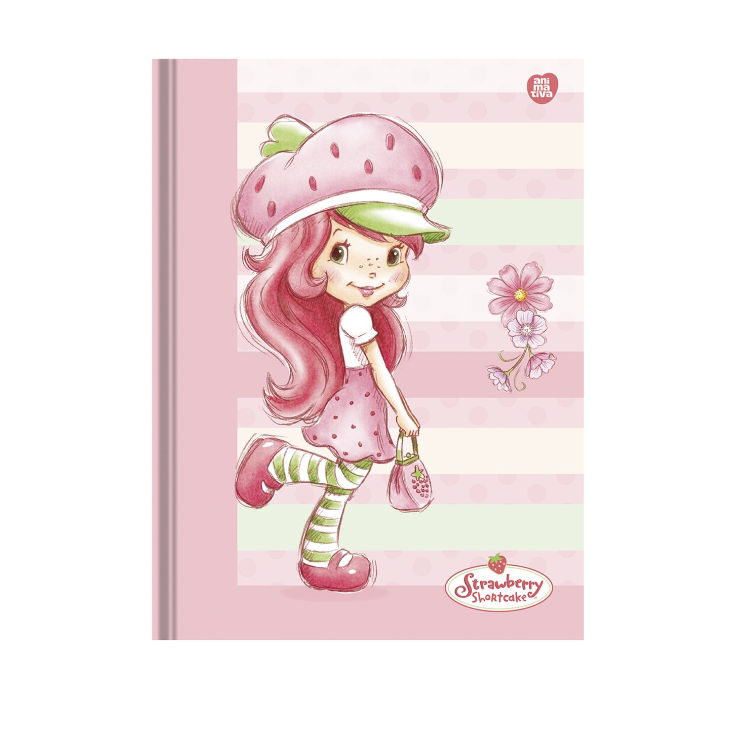 Caderno Colegial - Animativa - Moranguinho - 179mm x 241mm - 160Fls - c/ Cheirinho