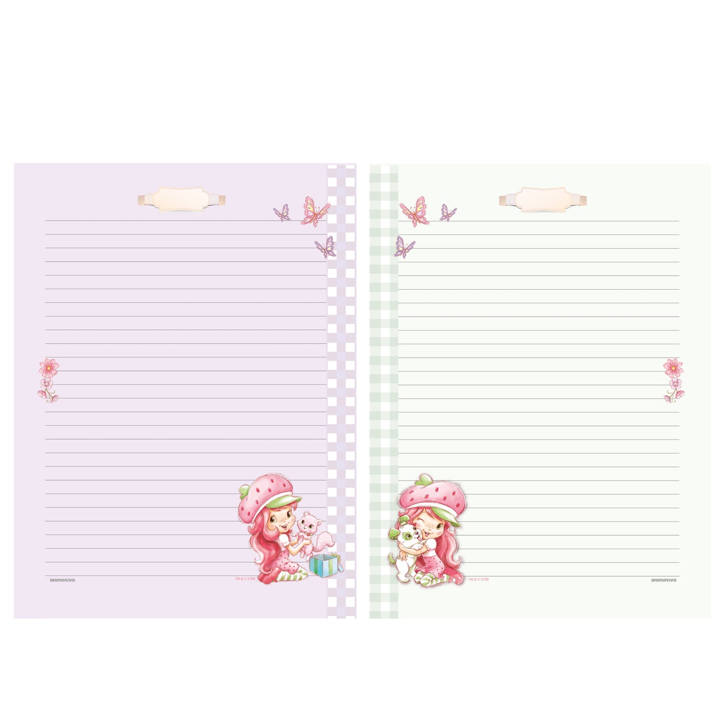 Caderno Colegial - Animativa - Moranguinho - 179mm x 241mm - 160Fls - c/ Cheirinho