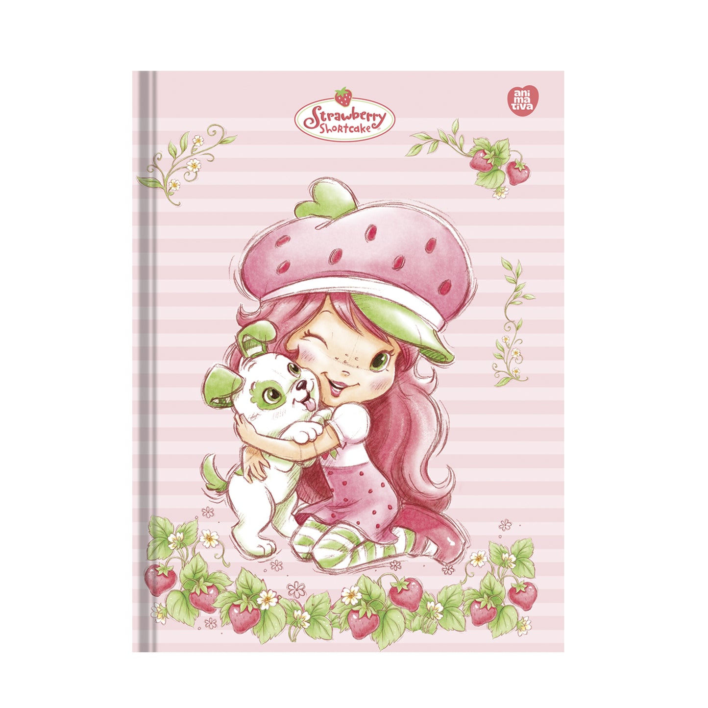 Caderno Colegial - Animativa - Moranguinho - 179mm x 241mm - 160Fls - c/ Cheirinho
