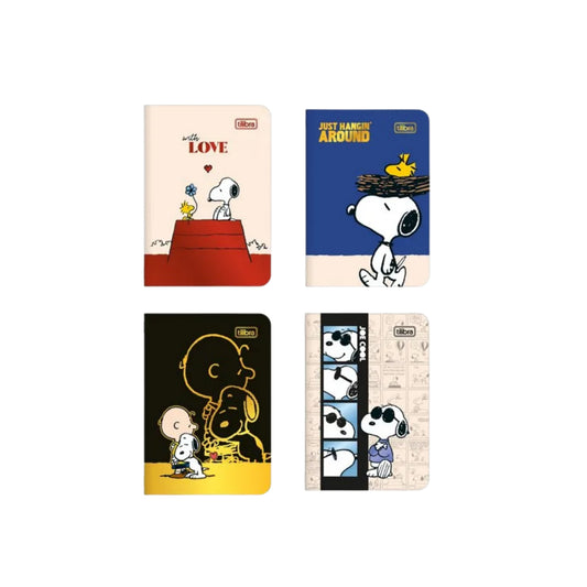 Mini Caderneta 1/4 - Tilibra - Snoopy - Pautado - 90mm x 130mm - 32Fls