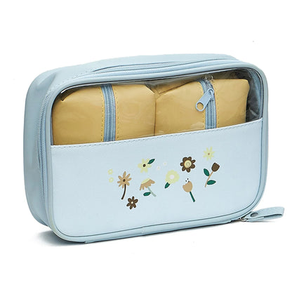 Necessaire - Florie - c/ Duas Bolsas -  Florzinhas - Azul