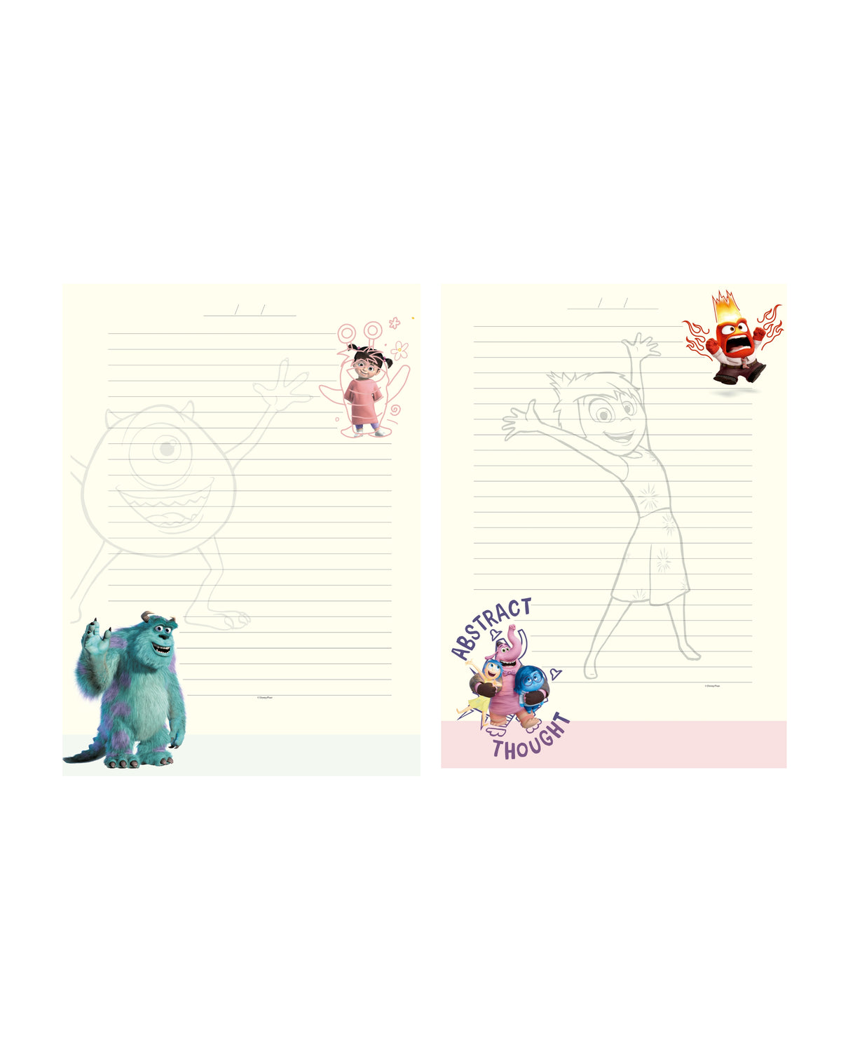 Caderno Colegial - Animativa - Pixar - 179 mm x 241 mm - 160Fls