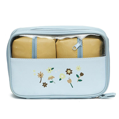 Necessaire - Florie - c/ Duas Bolsas -  Florzinhas - Azul