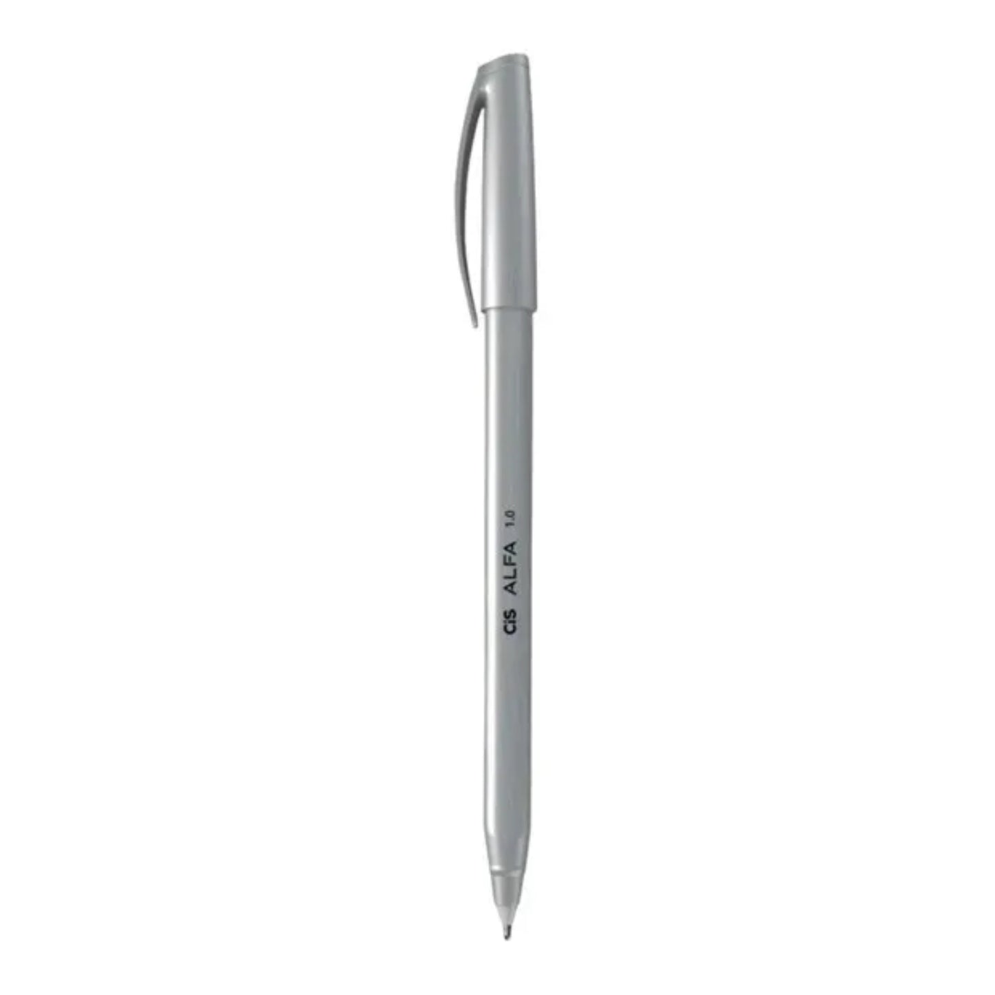Caneta Esferográfica - CIS - Alfa - Prata 1.0mm