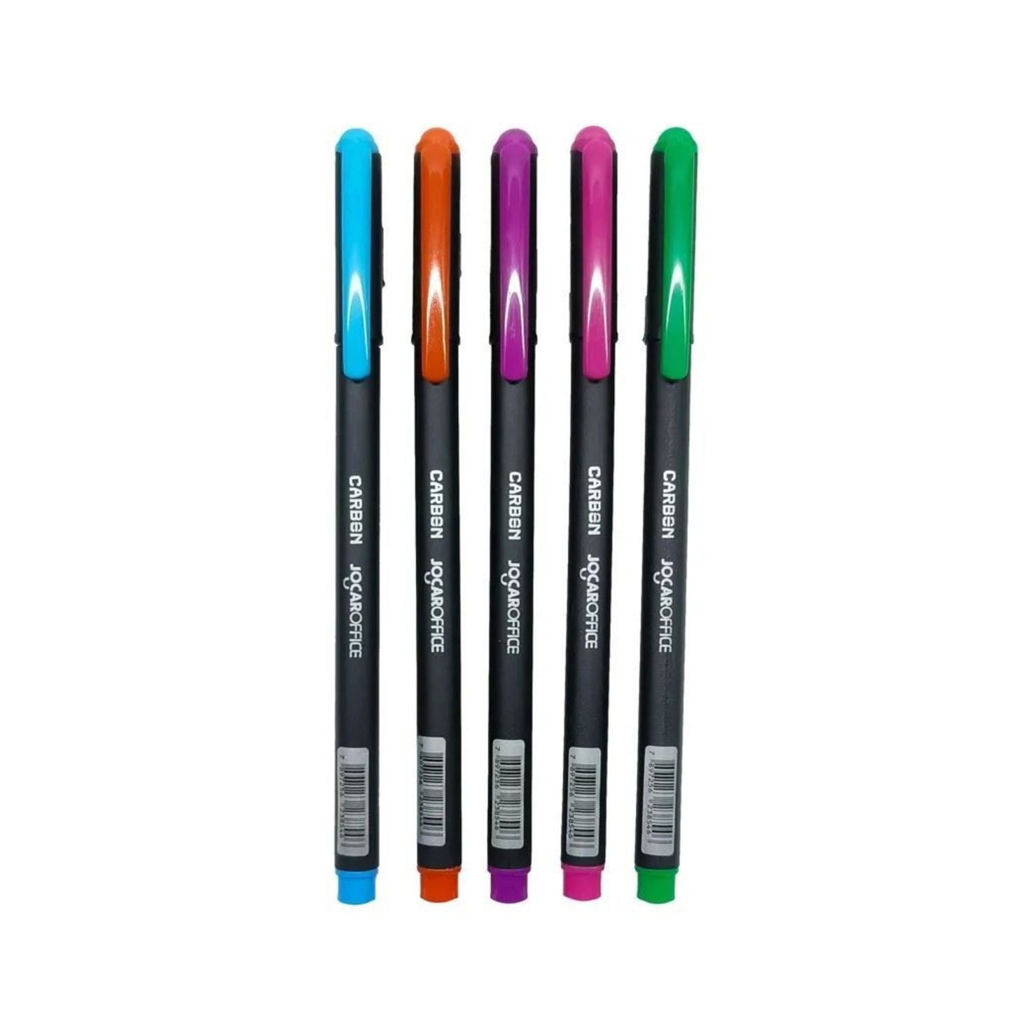 Caneta Esferográfica - JocarOffice - Carbon - Estojo c/ 5 Cores - 0,7mm