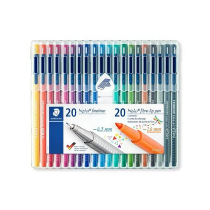 Canetas Mix & Match - Staedtler - Triplus Fineliner + Triplus Fibre -Tip Kit c/ 40 Canetas