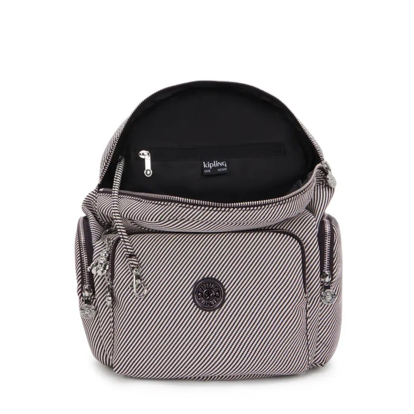 Mochila - Kipling - City Zip S - Diagonal Jq - lateral