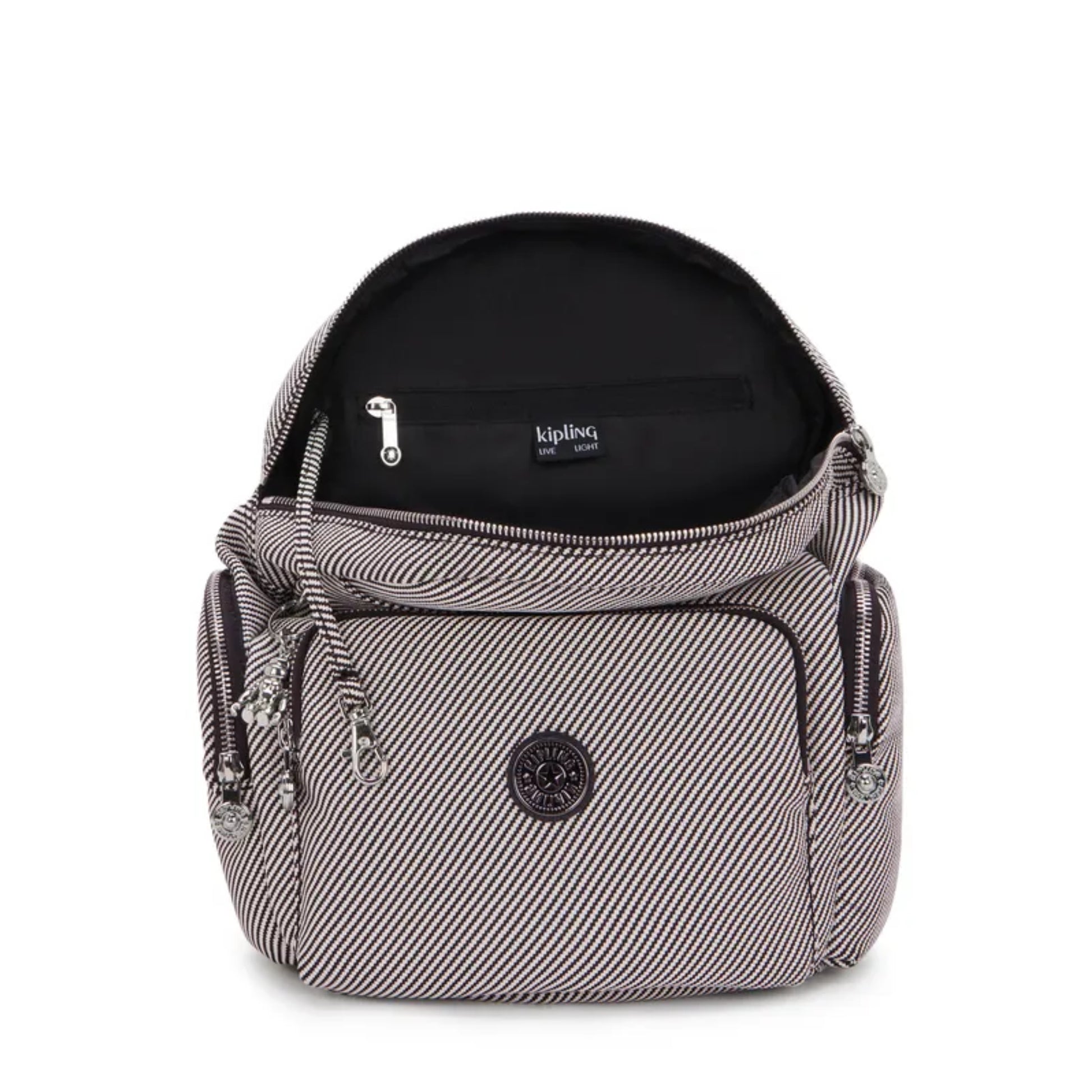 Mochila - Kipling - City Zip S - Diagonal Jq - lateral