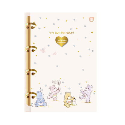 Caderno Colegial Argolado - Animativa - Ursinhos Carinhosos - 160Fls - 179mmx241mm