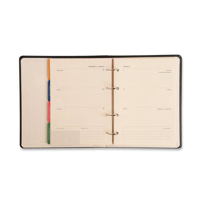 Planner Argolado 2026 - Cícero - Bossa Nova - Semanal Notas A5 - Boemia Caramelo