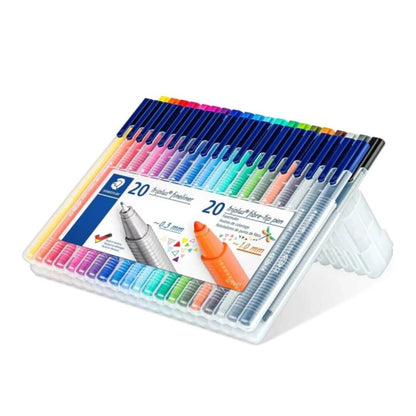 Canetas Mix & Match - Staedtler - Triplus Fineliner + Triplus Fibre -Tip Kit c/ 40 Canetas