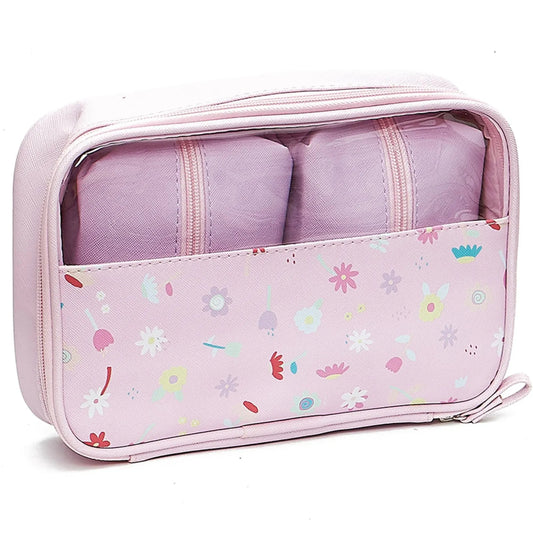 Necessaire - Florie -  c/ Duas Bolsas - Chuva de Flores - Rosa