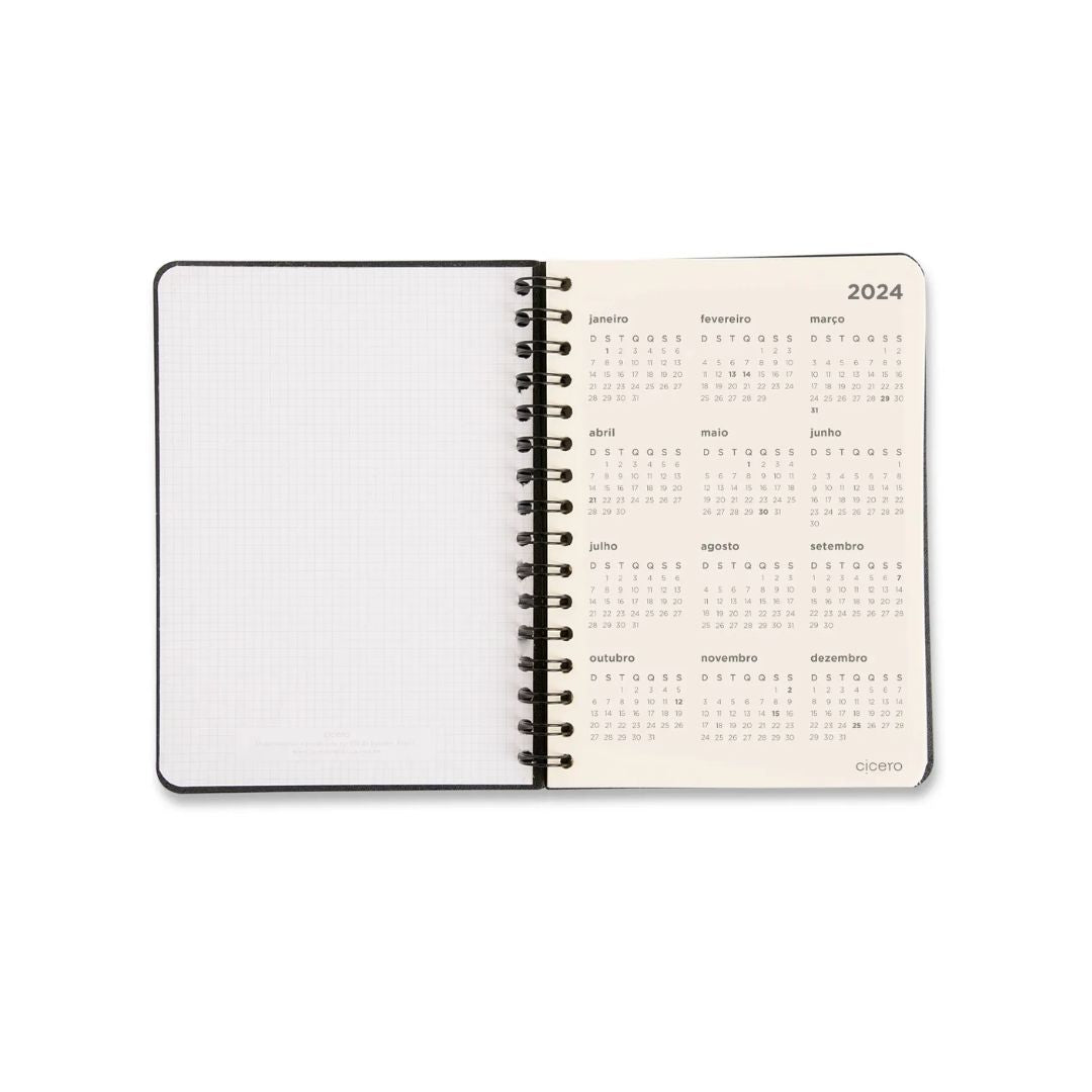 Planner Permanente Wire-o Financeiro - Cícero - 14,8x21cm Trama Teia