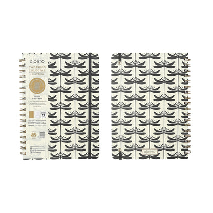Caderno Colegial - Cicero - Libélulas - Pautado 17x24 - Off White - 1 Matéria 80 fls