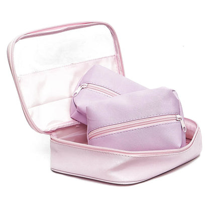 Necessaire - Florie -  c/ Duas Bolsas - Chuva de Flores - Rosa
