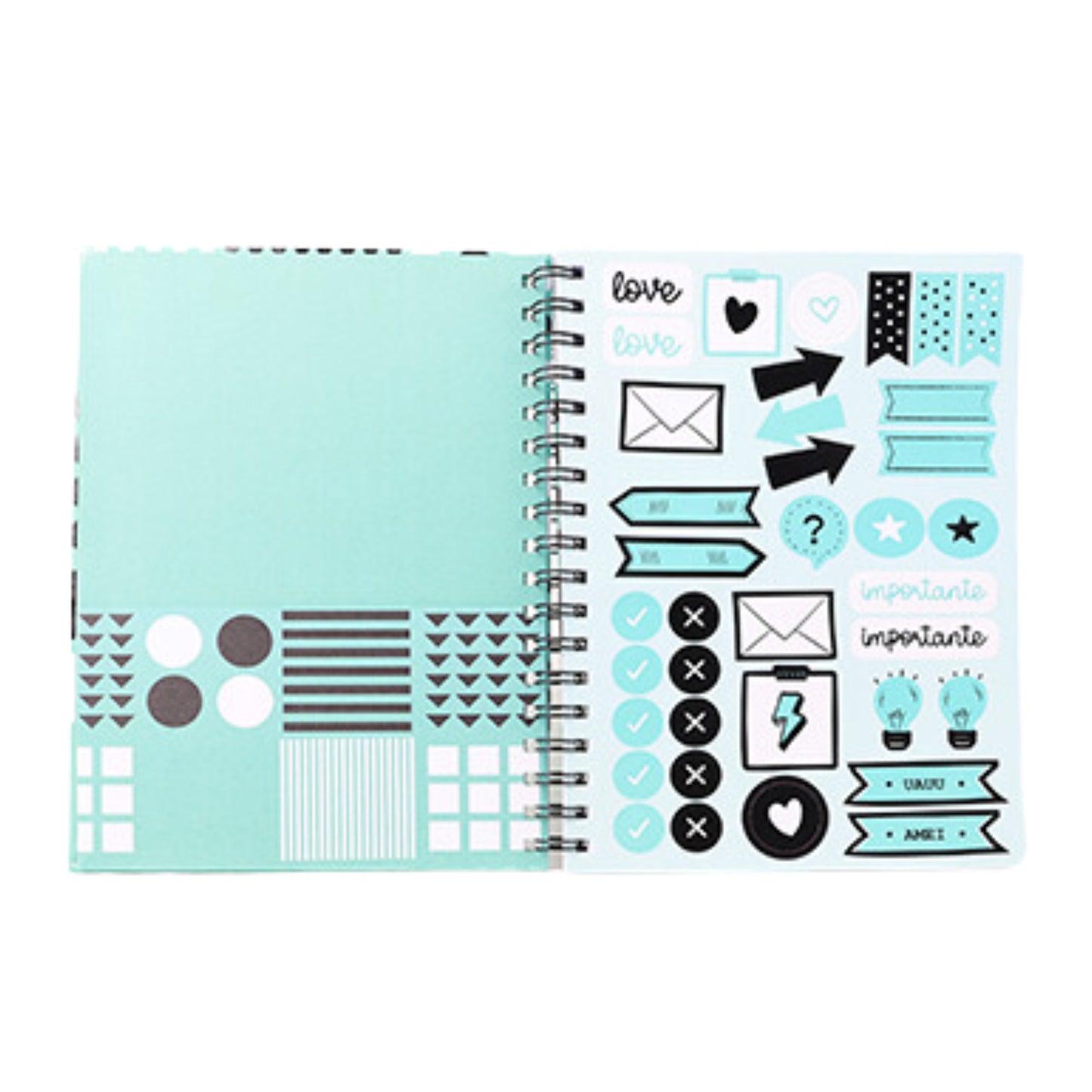 Caderno Colegial Argolado - Molin - Green Dots - Capa Dura - 80 Folhas