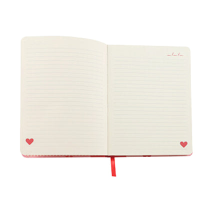 Caderno A5 - Molin - Pink Heart - Capa Dura - 96 Folhas