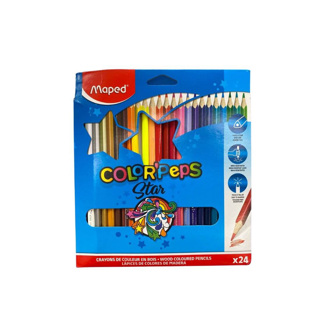 PEQUENO DEFEITO - Lápis de Cor - Maped - Color'peps Star 24 Cores