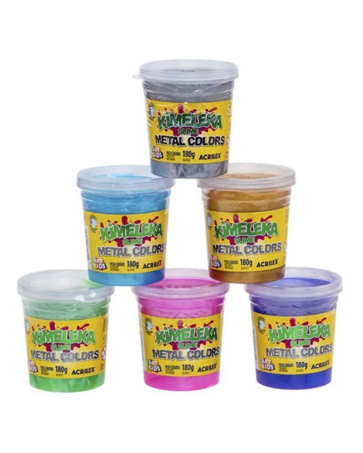 Slime - Acrilex - KiMeleka - Metálica