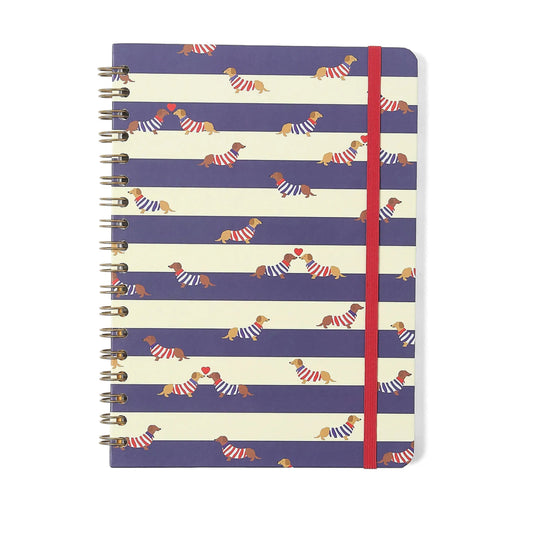 Caderno Colegial - Praia - Pautado 17x24 - Cachorros - 1 Matéria 80 fls