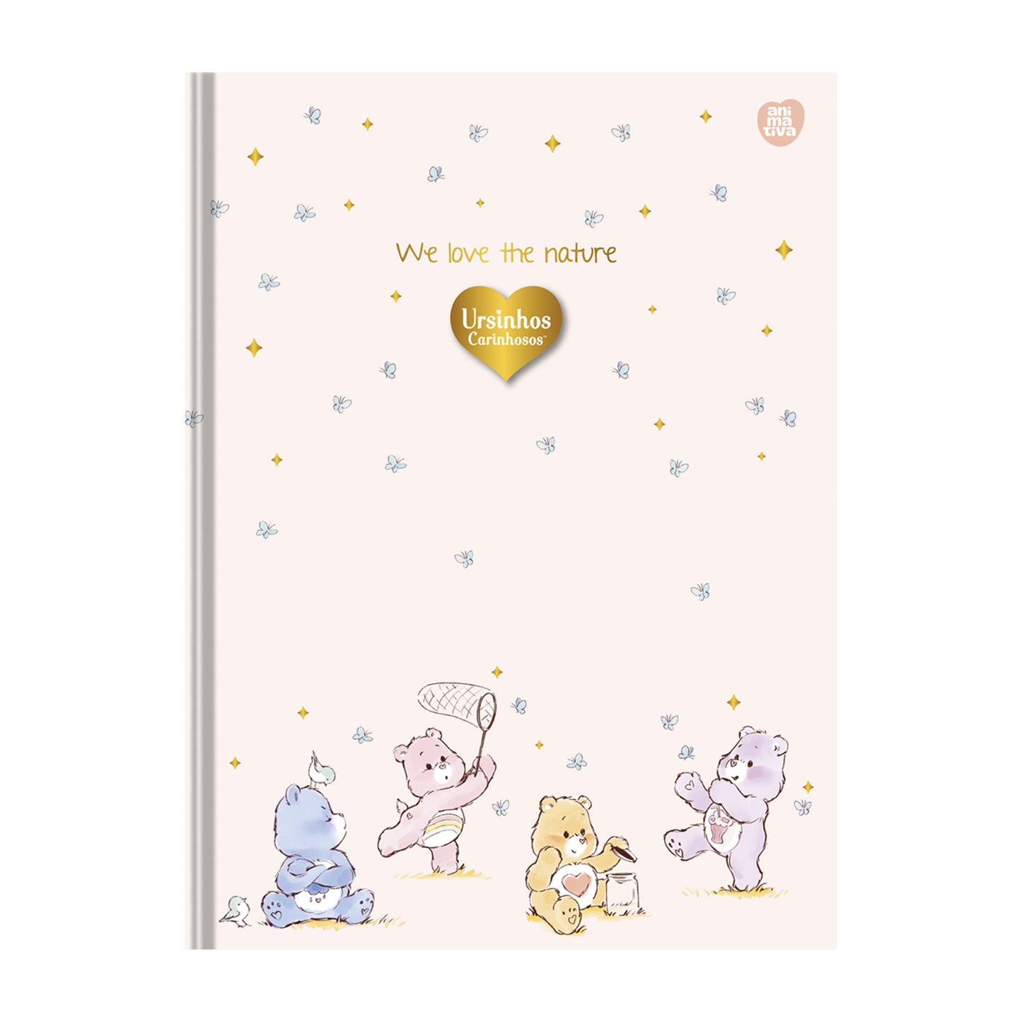 Caderno Colegial - Animativa - Ursinhos Carinhosos - 160Fls - 180x250mm