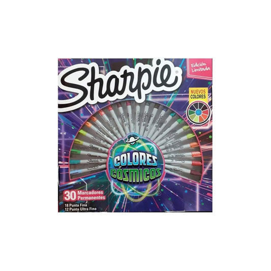 Marcador Permanente - Sharpie - Cosmic Colors - Edição Limitada - Kit c/ 30 unidades