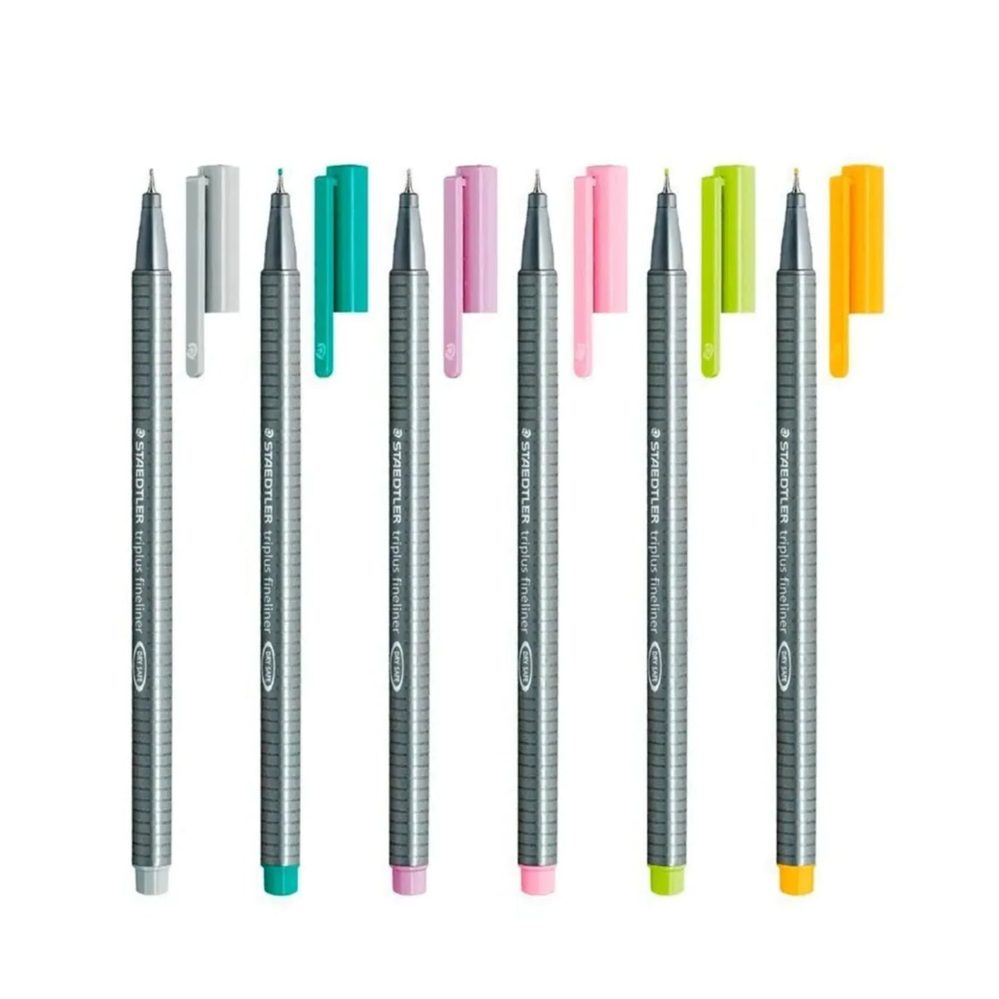 Caneta Fineliner - Staedtler - Triplus Pastel - 0,3mm - Estojo c/ 6 Cores
