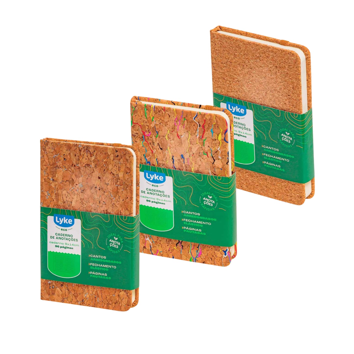 Caderno de Anotações - Lyke - Reciclado - 9 x 14cm - 96 Folhas