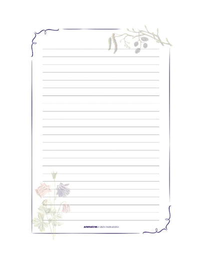 Caderno Colegial - Animativa - Dani Fernandes - Flor de Figo - 80Fls - Perfumado
