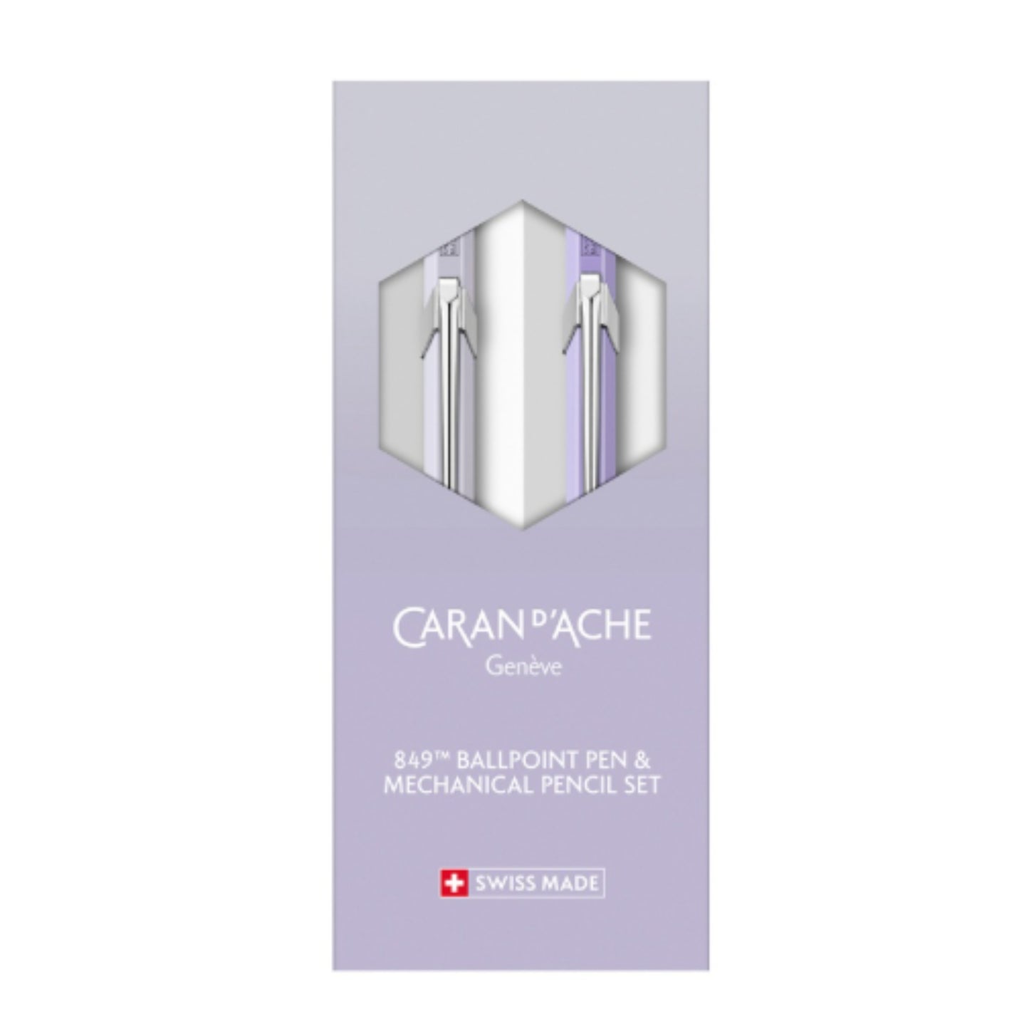 Kit Caneta &amp; Lapiseira - Caran d’Ache - Blooming Lavender