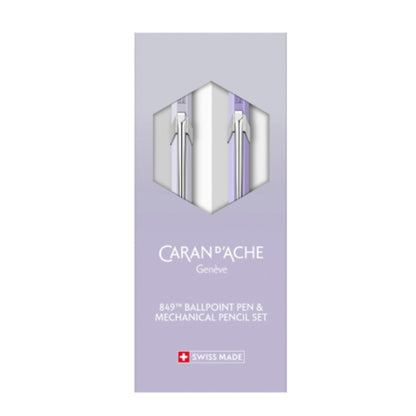 Kit Caneta &amp; Lapiseira - Caran d’Ache - Blooming Lavender
