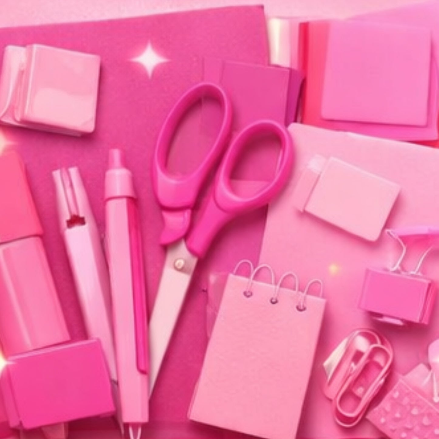Kit de Papelaria - Papelaria Unicórnio - Monocromático - verso