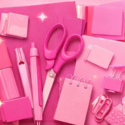Kit de Papelaria - Papelaria Unicórnio - Monocromático - verso