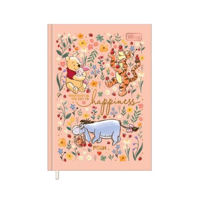 Caderneta Costurada - Tilibra - Pooh - 96 Folhas - 105mm x 148mm