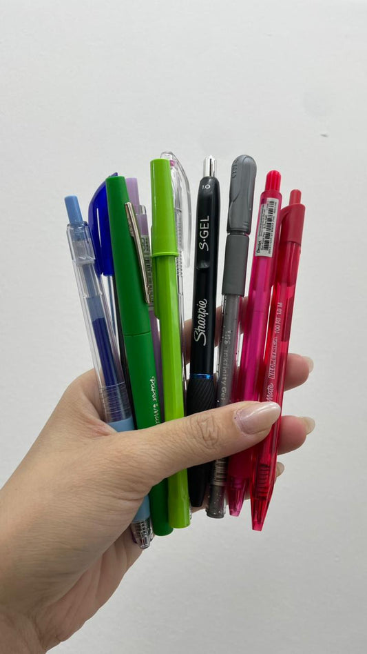 Kit de Canetas - Papelaria Unicórnio - 10 Canetas + Estojinho Transparente