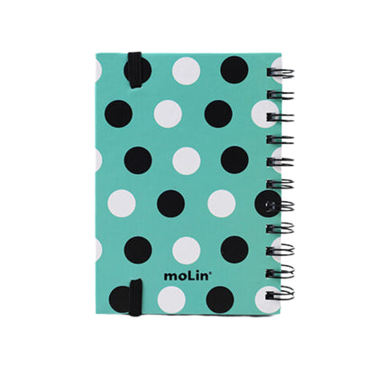 Caderno A6 Argolado - Molin - Green Dots - Capa Dura - 80 Folhas